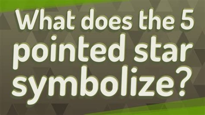 What does a 5 pointed star symbolize?