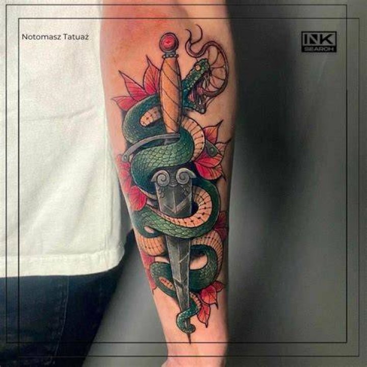 What does a snake tattoo signify?