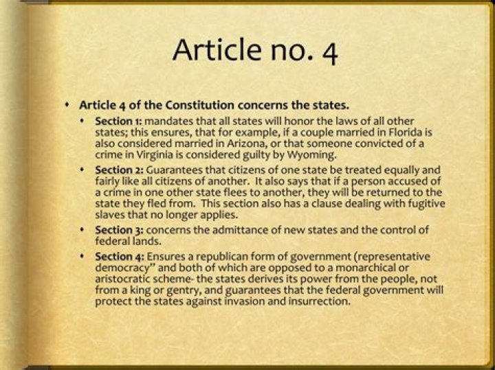 What does Article 4 Section 4 say why is this important?