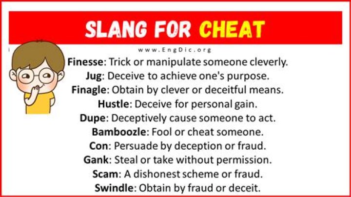 What does cheat mean in slang?