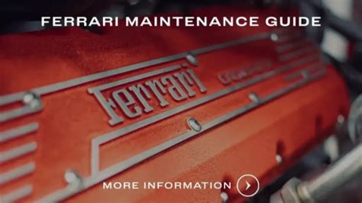 What does Ferrari maintenance cover?