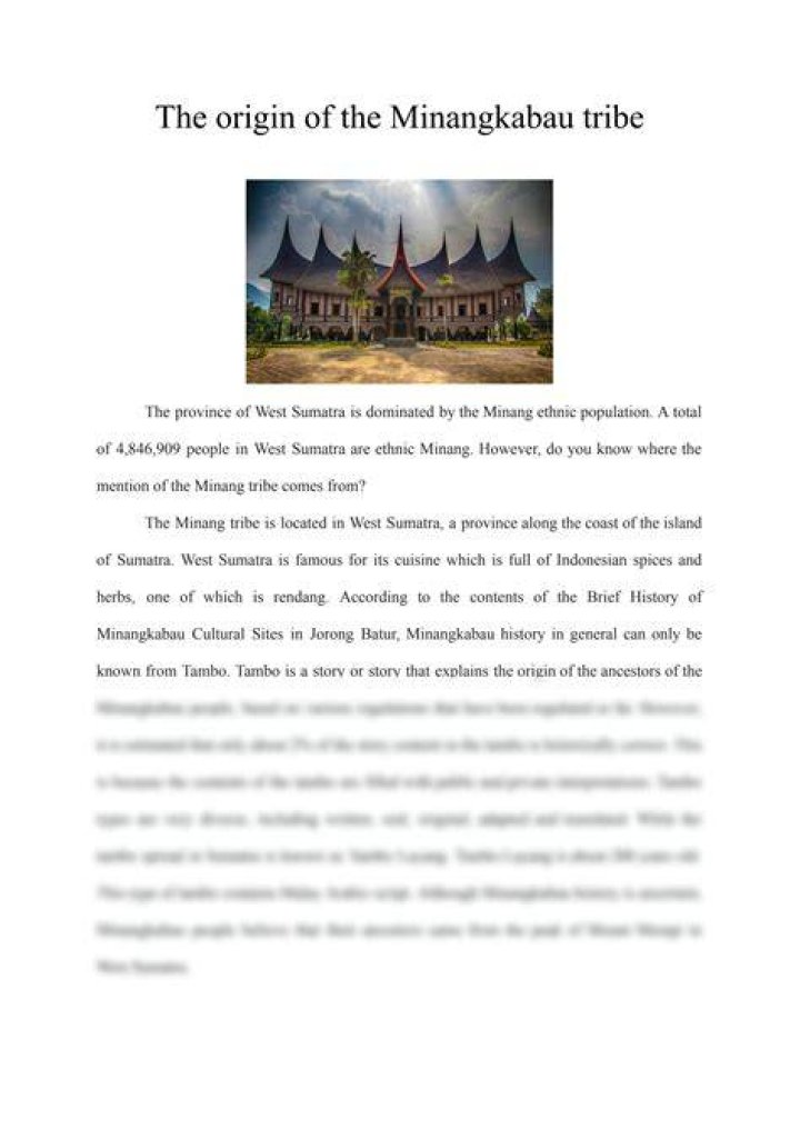 What does the legend reveal about the spirit of the Minangkabau?
