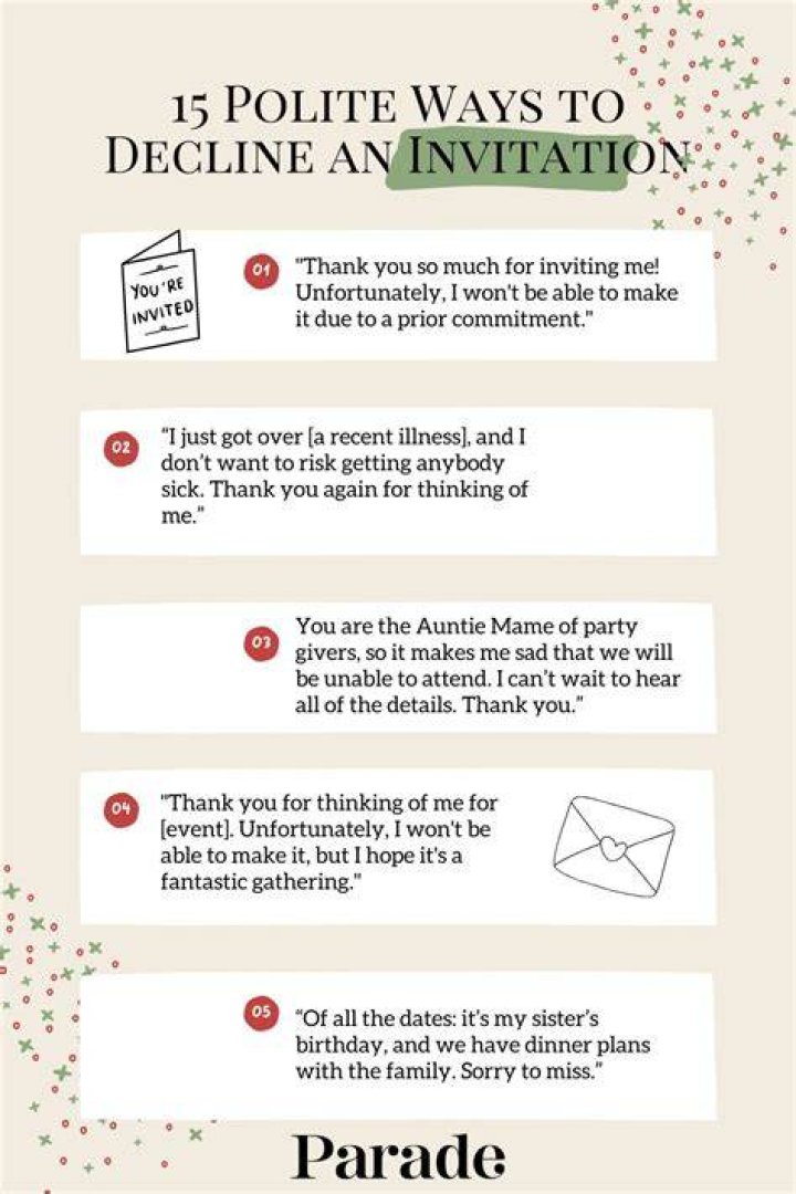 What happens when you decline an event on Facebook?