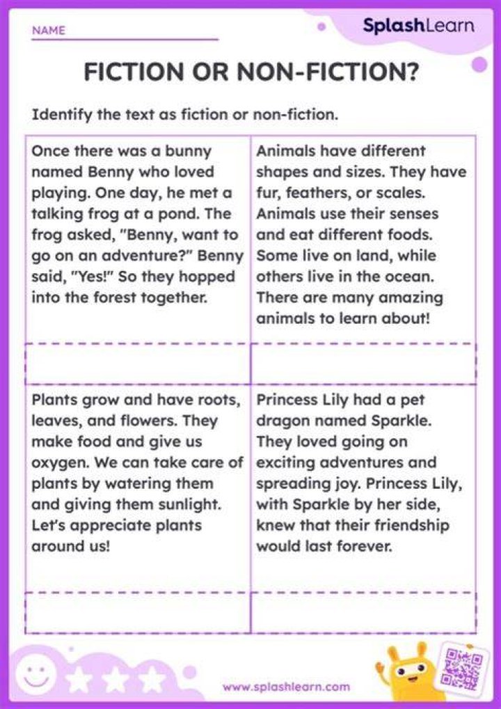 What is a non-fiction text Year 1?