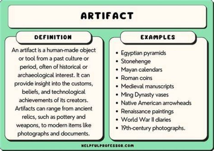 What is an English artifact?