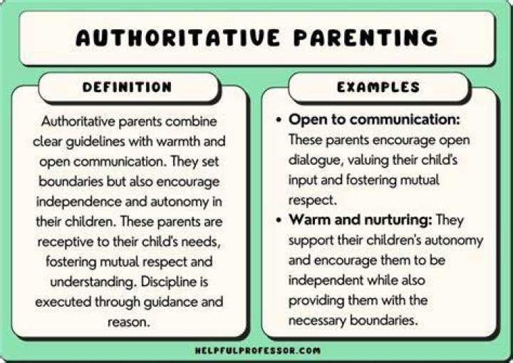 What is an example of authoritative parenting?