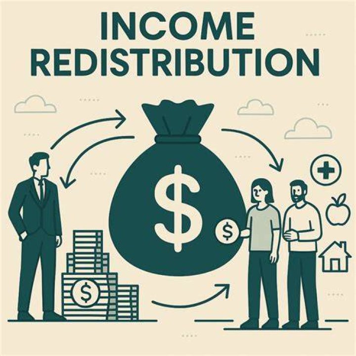 What is an example of redistributing income?