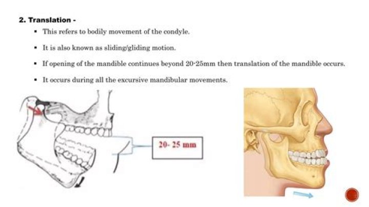 What is Excursive movement of mandible?