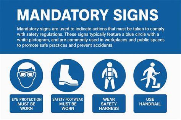 What is mandatory instruction sign?