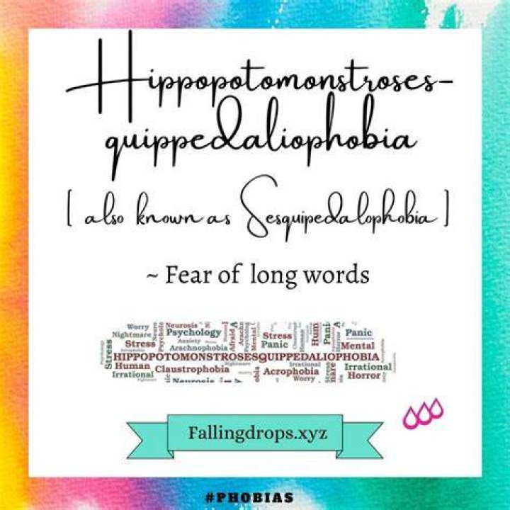 What is meant by the word Hippopotomonstrosesquippedaliophobia?