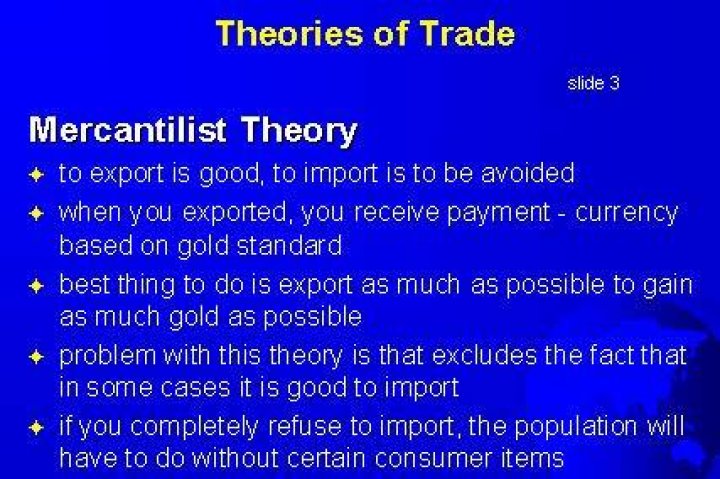 What is mercantilism theory of international trade?