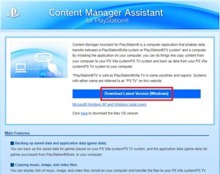 What is PS Vita Content Manager?