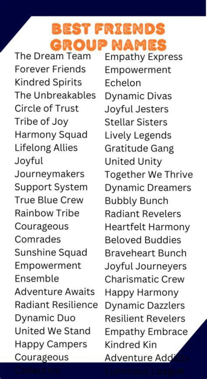 What is the best group name for friends?