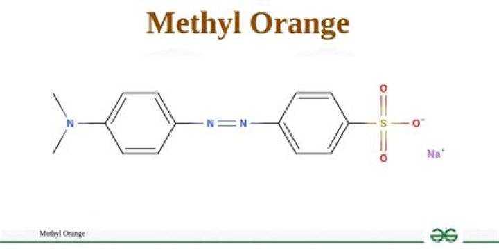 What is the chemical structure of methyl orange?