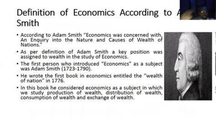 What is the definition of economics according to Adam Smith?