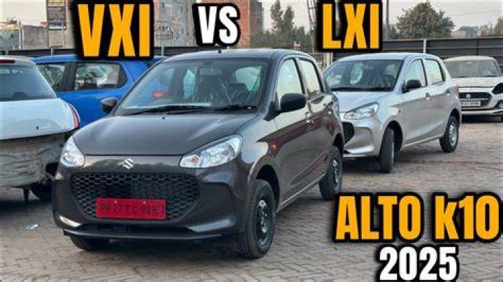What is the difference between Alto K10 LXI and VXI?