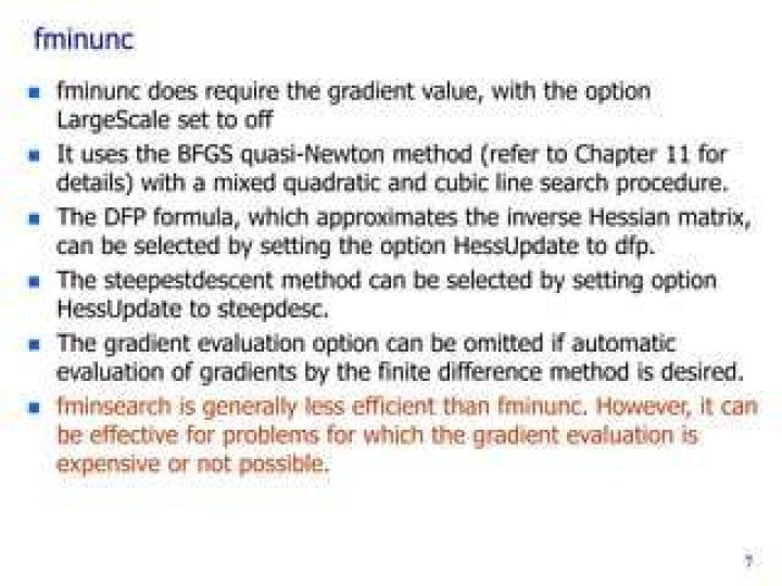 What is the difference between Fminunc and Fminsearch?
