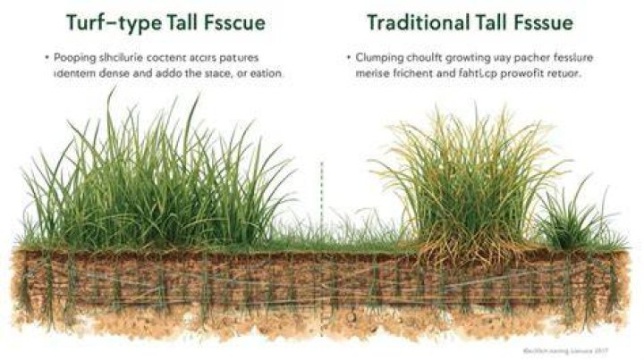 What is the difference between tall fescue and turf type tall fescue?