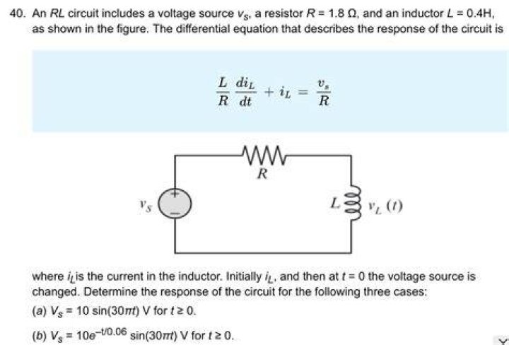What is the differential equation for RL circuit?