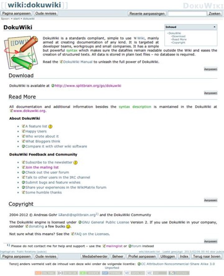 What is the DokuWiki manual for?