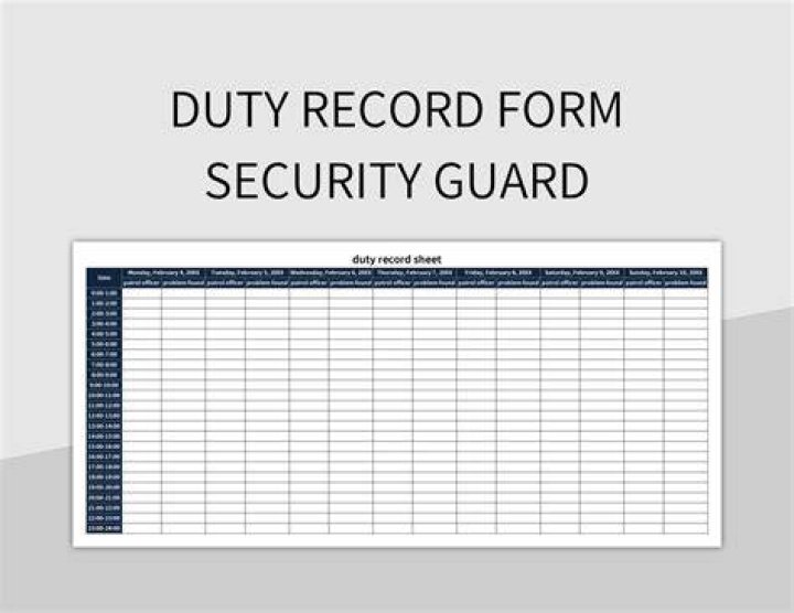 What is the duty of the security guard in an hotel?