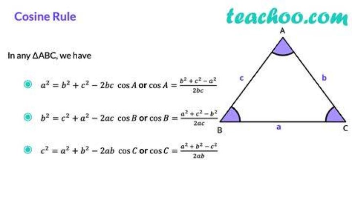 What is the rule for cosine?