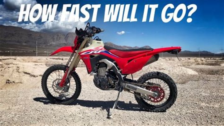 What is the top speed of a CRF450R?