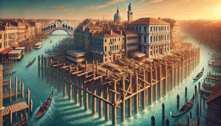 What kind of wood was used in Venice?