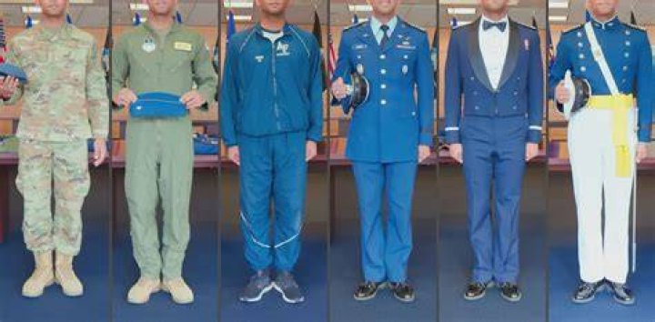 What military uniform is blue?