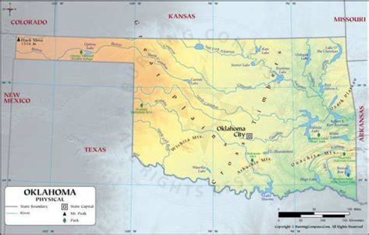 What natural features are in Oklahoma?