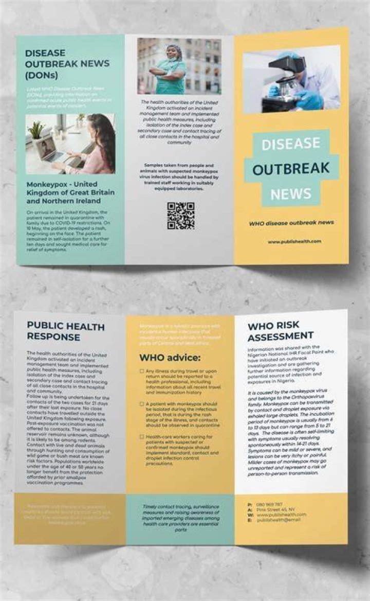 What should a disease brochure include?