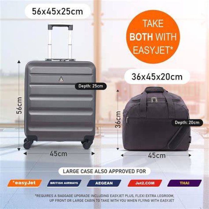 What size bag is 56x45x25cm?