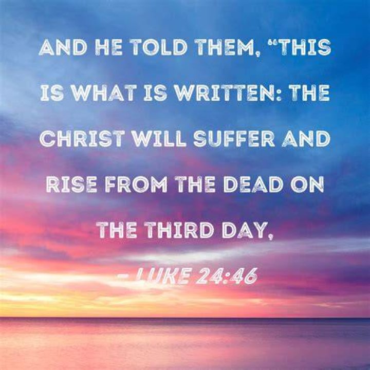 What verse says Jesus rose on the third day?