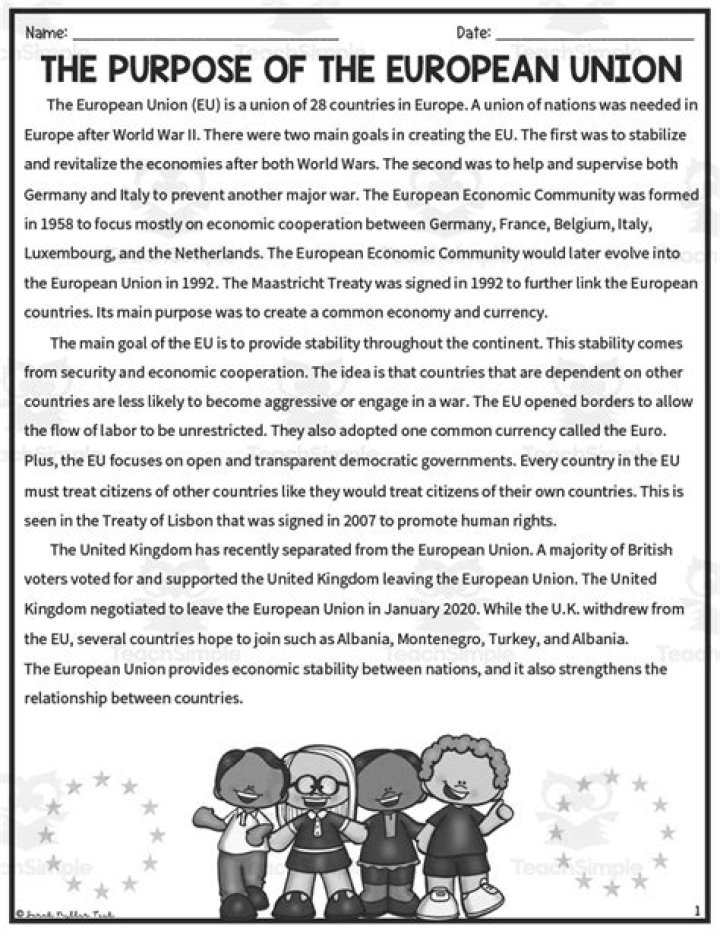 What was the purpose of the European Union?