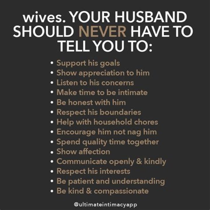 What you should never do to your husband?