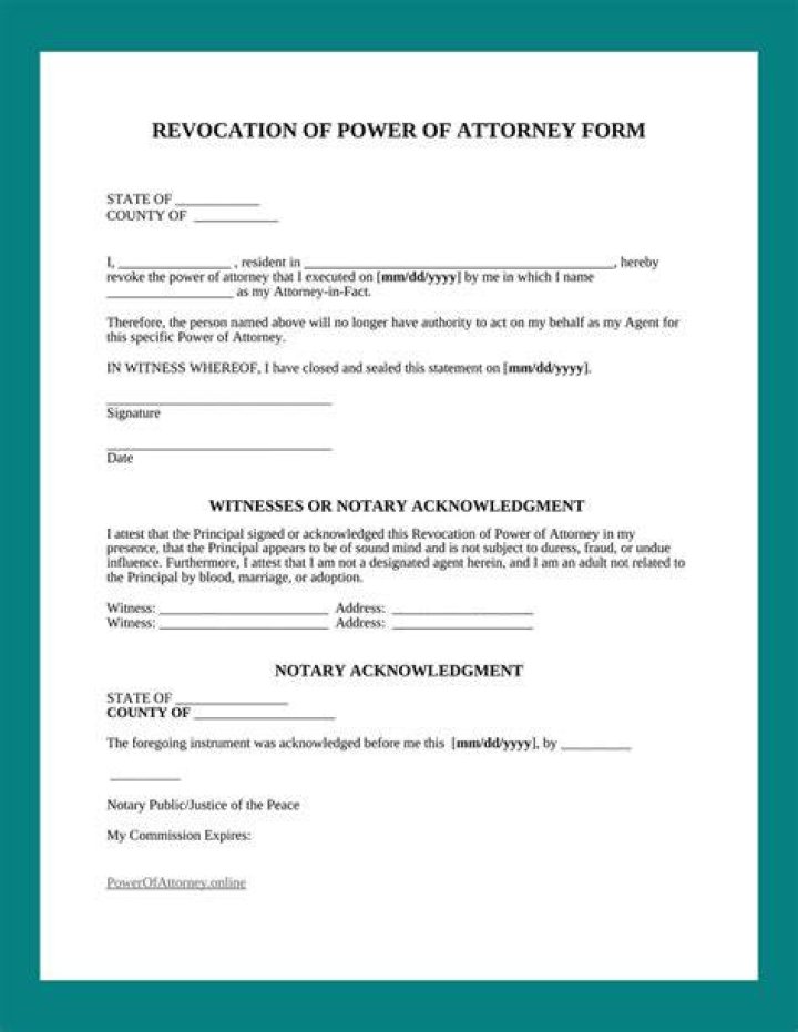 When can an irrevocable power of attorney be revoked?