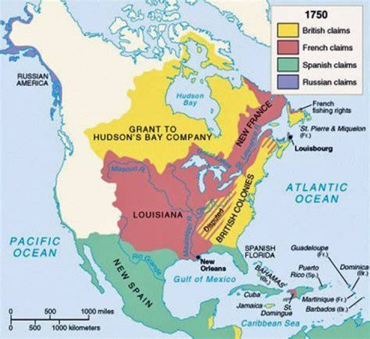 Where did French settlers settle in America?