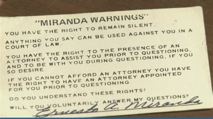 Where did the Miranda warning come from?