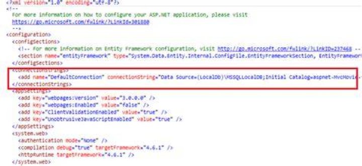 Where do I put connectionString in web config?