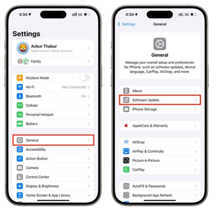 Where is Profile option in iPhone?