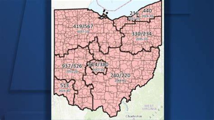 Where is the 404 area code in Ohio?
