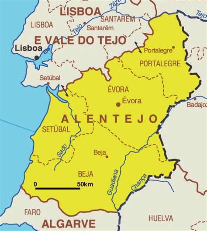 Where is the Alentejo region of Portugal?