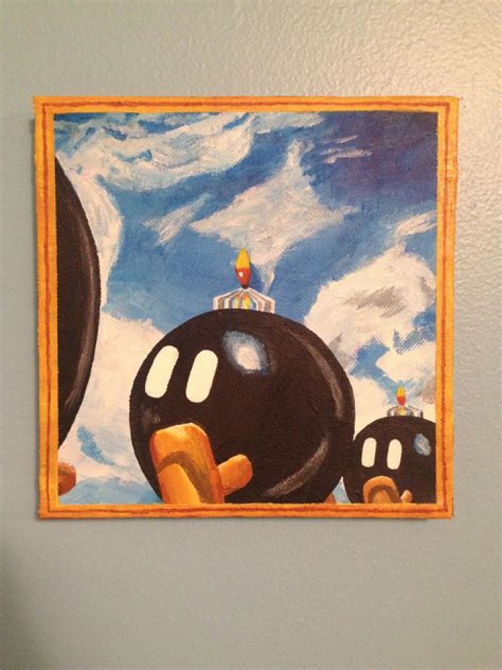 Where is the Bob-OMB painting in Super Mario 64?