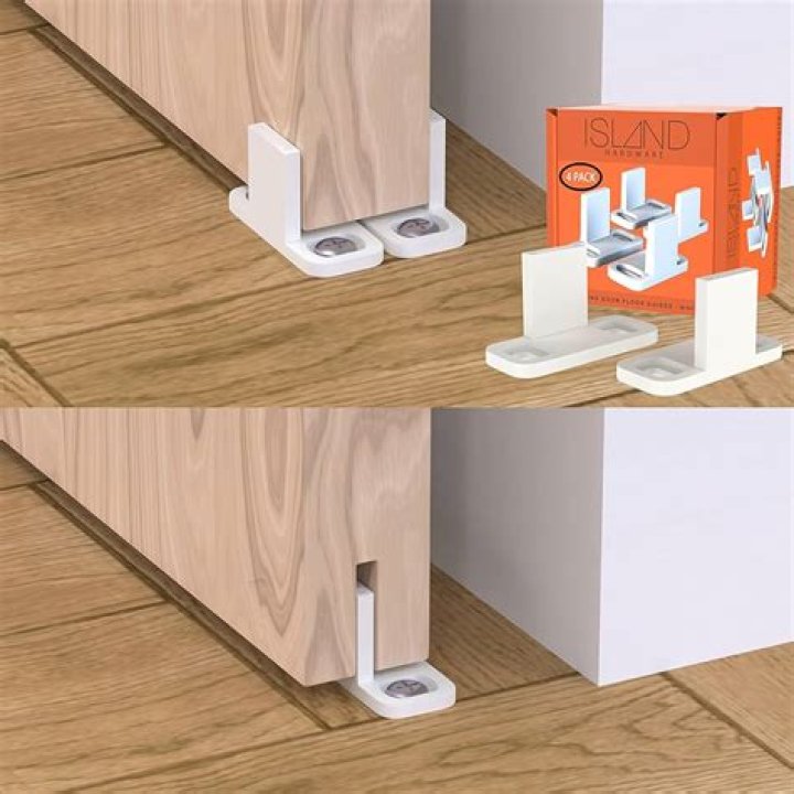 Where should sliding door guides be placed?