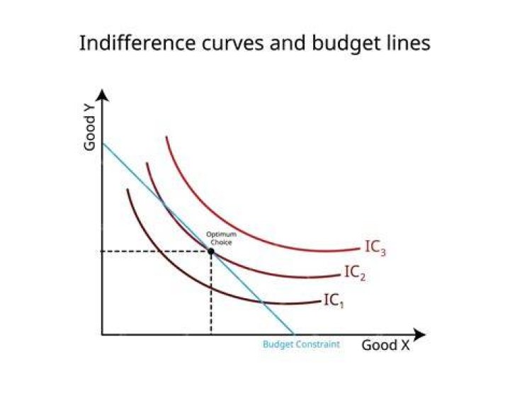 Where the indifference curve is tangent to the budget constraint?