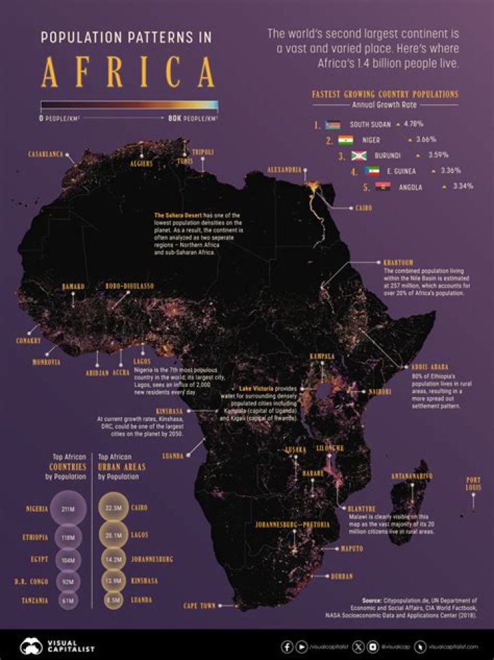 Which country has the highest population density in Africa?
