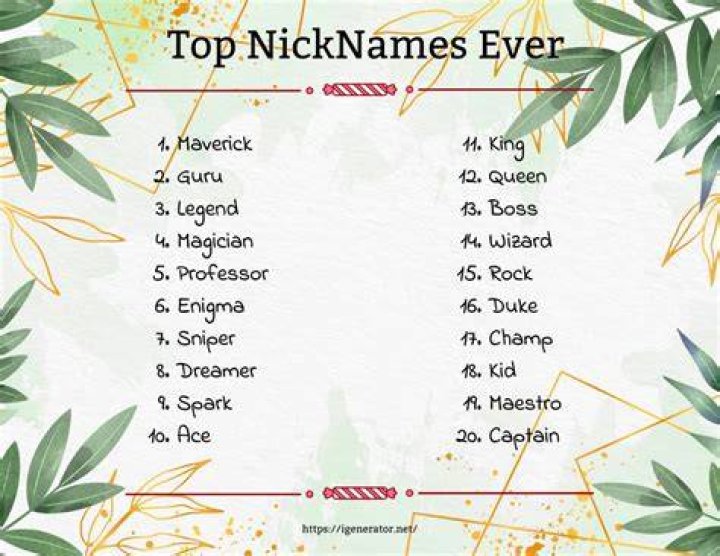 Which is the best nickname?