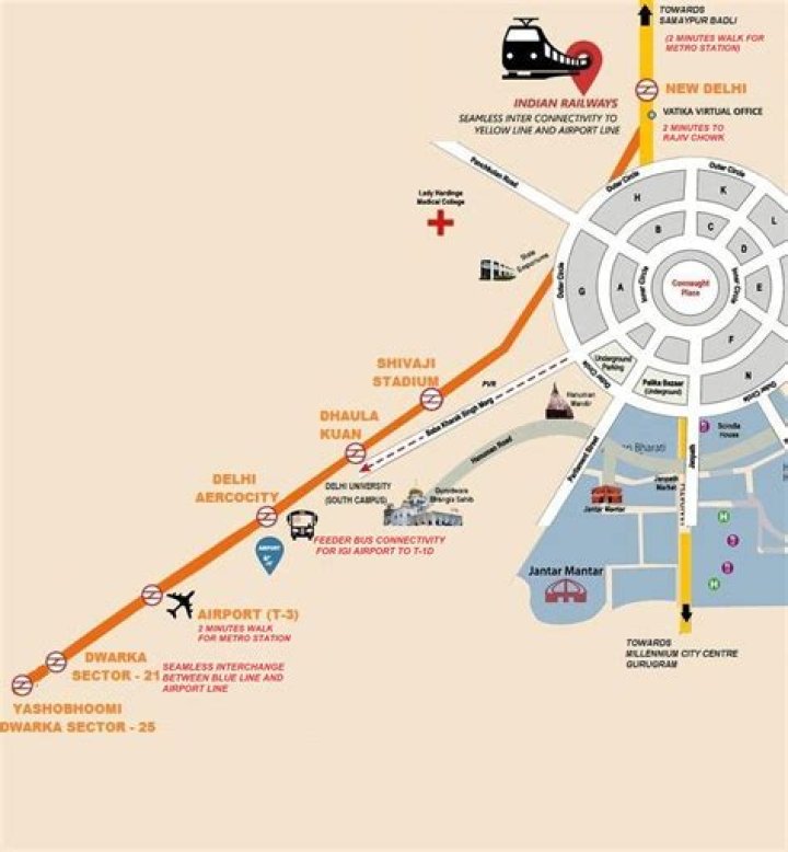 Which metro station is near to airport in Delhi?