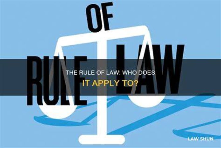 Who does the rule of law apply to?