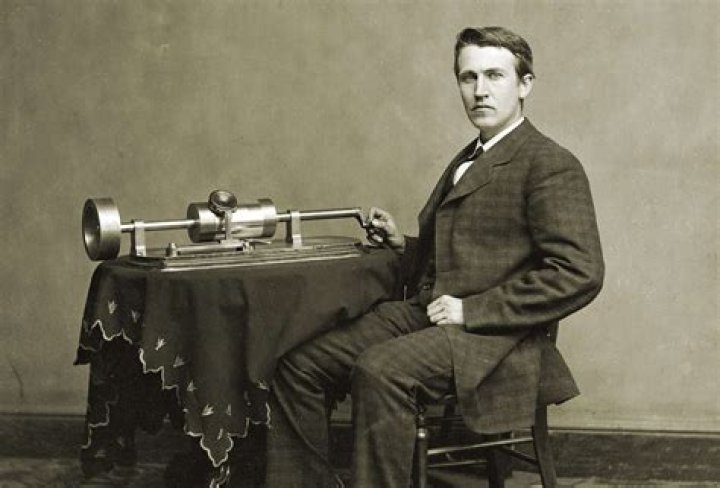Who invented phonograph in 1877?